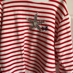 Lilly Pulitzer Red and White Striped Top
